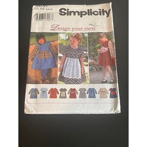 00609-Simplicity 9697 1995 Child Design Your Own Dress Pattern Size AA 3-6 UNCUT